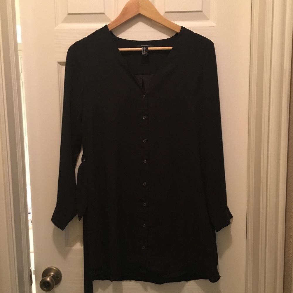 Forever 21 shirt dress. Tie at waist